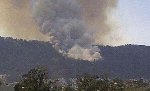 Se registra un incendio en el parque Metropolitano de Quito en horas de esta tarde