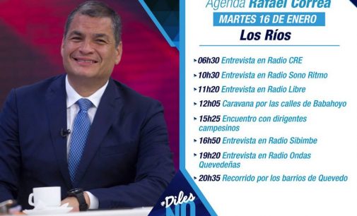 Rafael Correa cumplirá agenda en Babahoyo